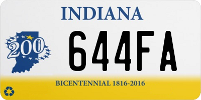 IN license plate 644FA