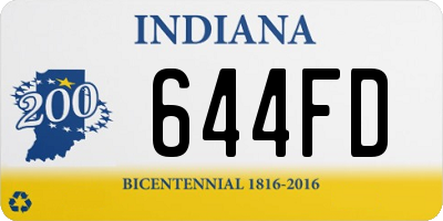 IN license plate 644FD