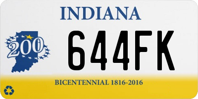 IN license plate 644FK