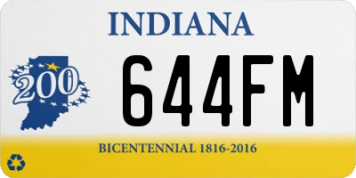 IN license plate 644FM