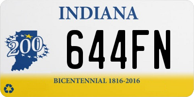 IN license plate 644FN