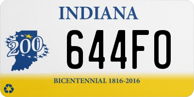 IN license plate 644FO