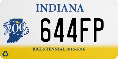 IN license plate 644FP