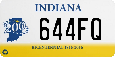 IN license plate 644FQ