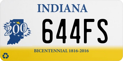 IN license plate 644FS