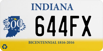 IN license plate 644FX