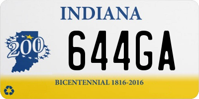 IN license plate 644GA