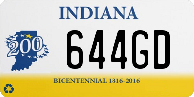 IN license plate 644GD