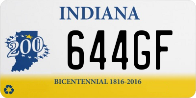 IN license plate 644GF