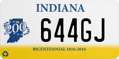 IN license plate 644GJ