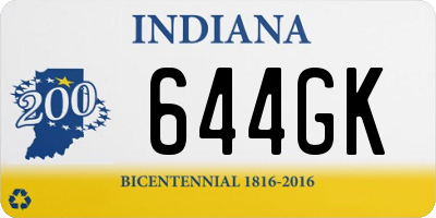 IN license plate 644GK