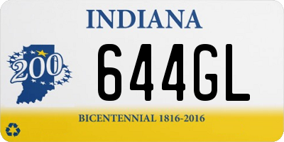 IN license plate 644GL