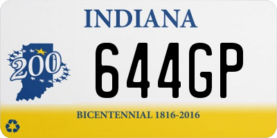 IN license plate 644GP