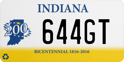 IN license plate 644GT