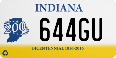 IN license plate 644GU