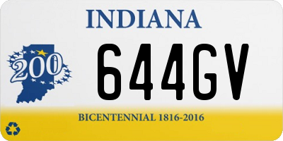 IN license plate 644GV