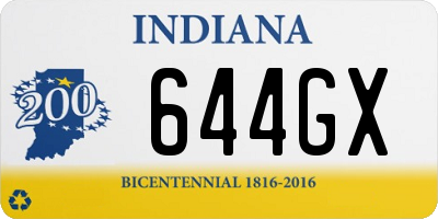 IN license plate 644GX