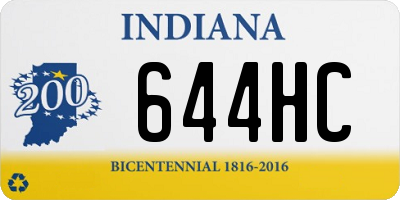 IN license plate 644HC