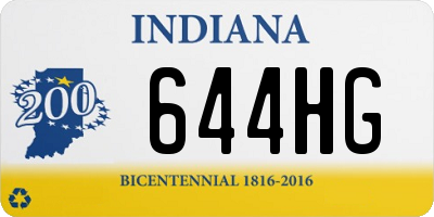 IN license plate 644HG