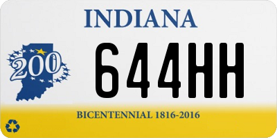 IN license plate 644HH