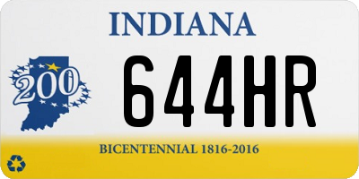 IN license plate 644HR