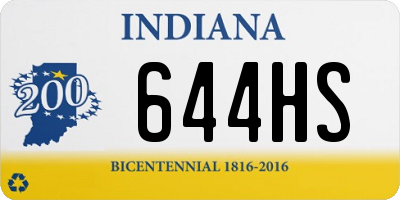 IN license plate 644HS