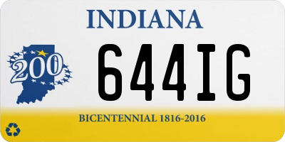 IN license plate 644IG