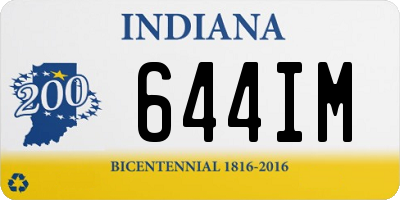 IN license plate 644IM