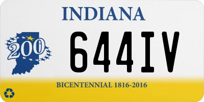 IN license plate 644IV