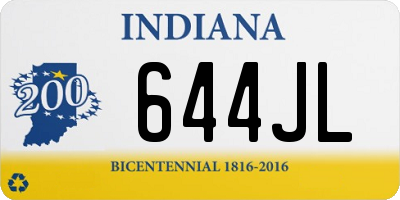 IN license plate 644JL