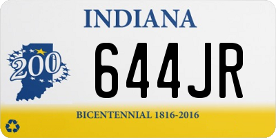 IN license plate 644JR