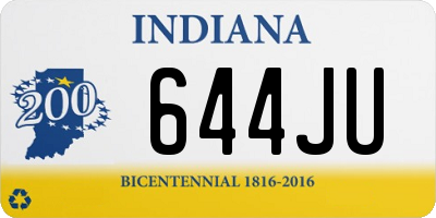 IN license plate 644JU