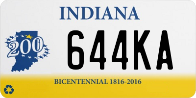 IN license plate 644KA