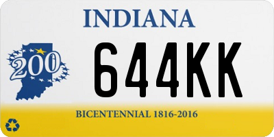 IN license plate 644KK