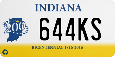 IN license plate 644KS