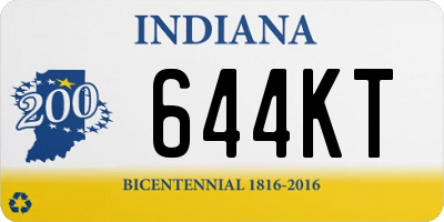 IN license plate 644KT