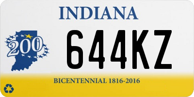 IN license plate 644KZ