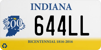 IN license plate 644LL