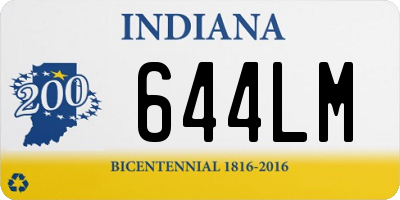 IN license plate 644LM