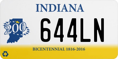 IN license plate 644LN