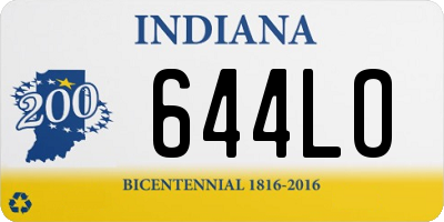 IN license plate 644LO