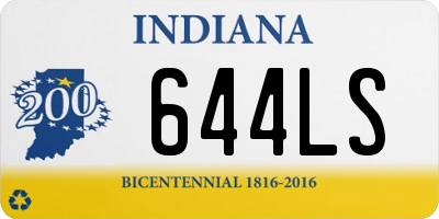 IN license plate 644LS