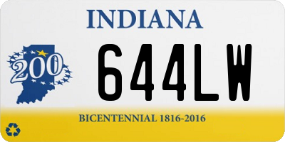 IN license plate 644LW