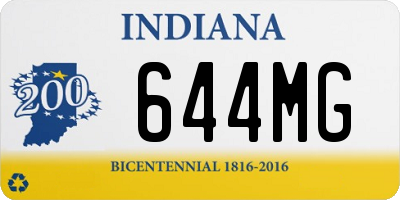 IN license plate 644MG