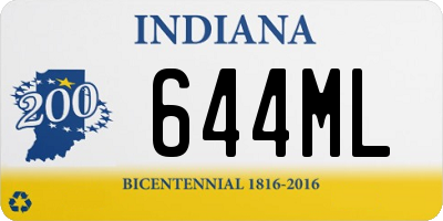 IN license plate 644ML