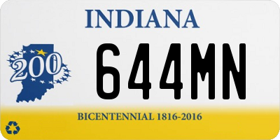 IN license plate 644MN