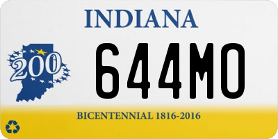 IN license plate 644MO