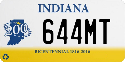 IN license plate 644MT