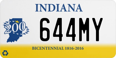 IN license plate 644MY