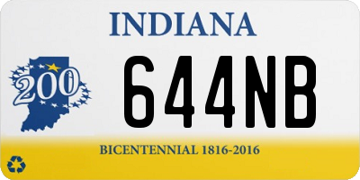 IN license plate 644NB